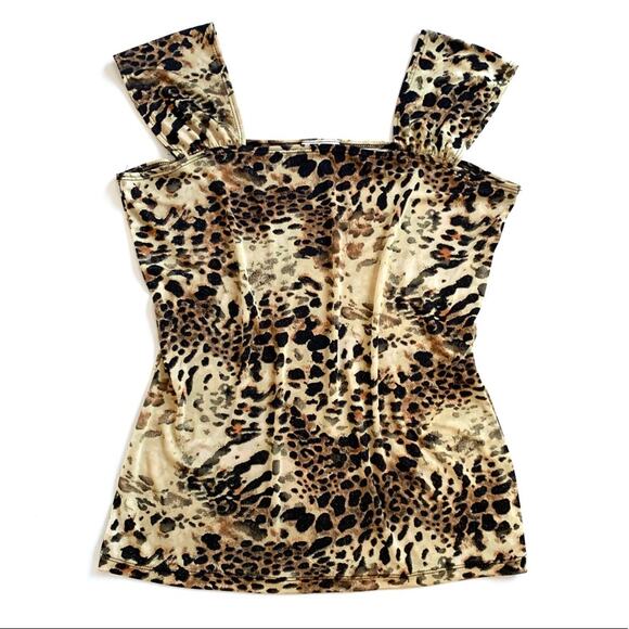 Cheetah Print Sleeveless Top - Picture 6 of 10
